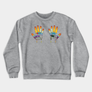 Reflexology Hand Map Crewneck Sweatshirt