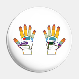 Reflexology Hand Map Pin