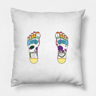 Foot Reflexology Map Pillow