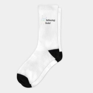 Reflexology Rocks (black text) Socks