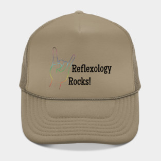 Reflexology Rocks (black text) Hat