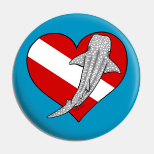 Whale Shark Diver Pin