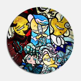 Sea fairy and moonlight - stained glass cookie run mural Pin