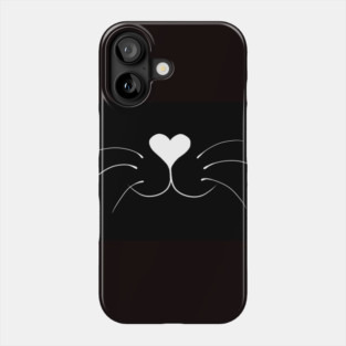 Black Cat Face Phone Case