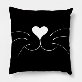 Black Cat Face Pillow
