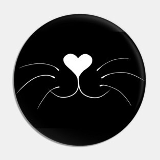 Black Cat Face Pin