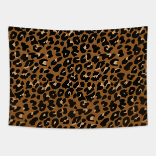 Leopard print - brown, tan, black Tapestry