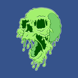 Melty Skull - GREEN T-Shirt