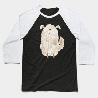Fluffy Dog Baseball T-Shirt