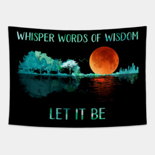 let it be - guitar lake vintage Tapestry