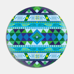 Native American lush colour pattern design Pin