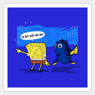 Funny Underwater Movie Cartoon Mashup Sticker