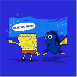 Funny Underwater Movie Cartoon Mashup Posters and Art