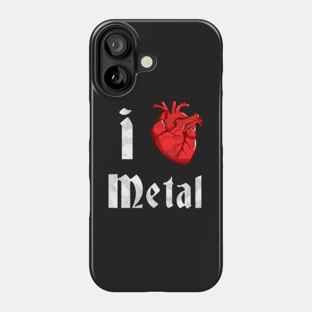 I Heart Metal Phone Case by dumbshirts