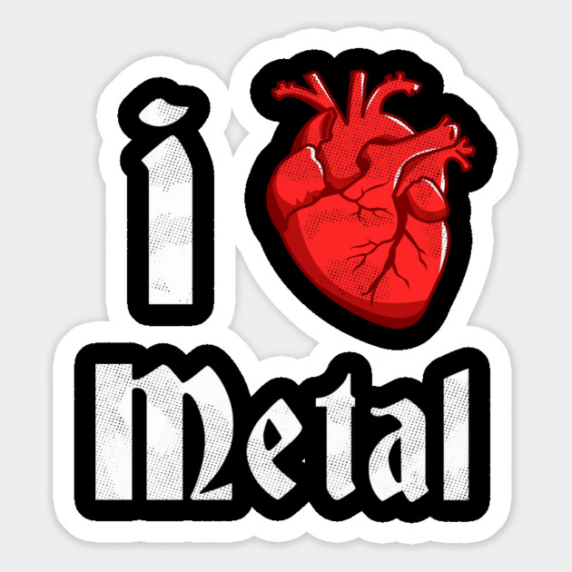 I Heart Metal Magnet by dumbshirts