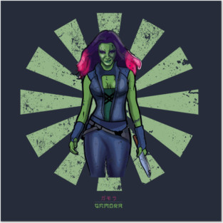 Gamora Retro Japanese Guardians Of The Galaxy Posters and Art