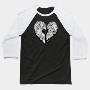 Broken Heart Moonlight Baseball T-Shirt