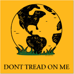 Earth Gadsden Flag (Don't Tread on Me) Posters and Art