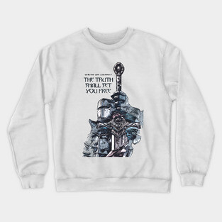 Knights Templar motto / The crusader / Veritas Vos Liberabit Crewneck Sweatshirt