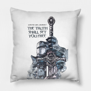 Knights Templar motto / The crusader / Veritas Vos Liberabit Pillow