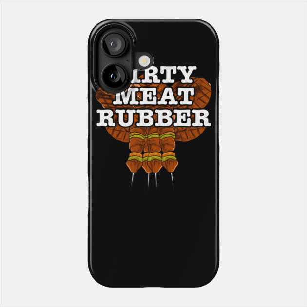 Dirty Meat Rubber Phone Case by belownormal