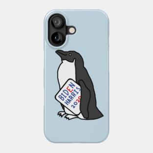 Penguin with Biden Harris Sign Phone Case