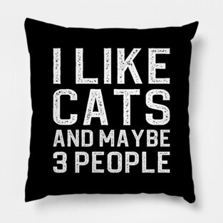 I Like Cats And Maybe 3 People Pillow