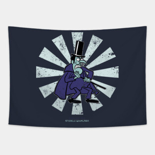Snidely Whiplash Retro Japanese Tapestry