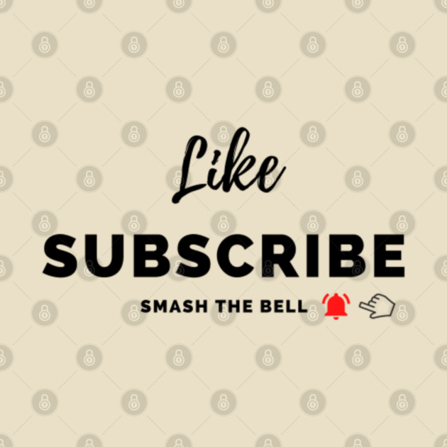 Like, Subscribe, Smash the Bell Mug, Mask, Tote by DeniseMorgan