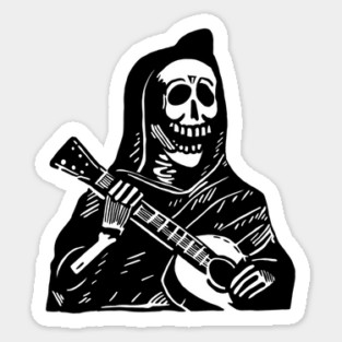 Day of the dead - Skeleton playing guitar Magnet