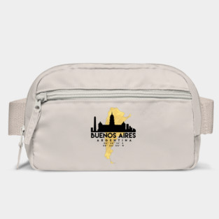 Buenos Aires Argentina Skyline Map Art Bag