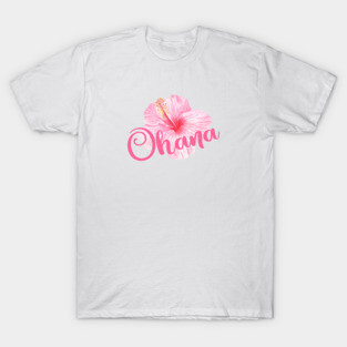 Ohana watercolor hibiscus T-Shirt