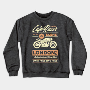 Cafe Racer Vintage Retro Motorbike Crewneck Sweatshirt