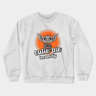 Cutie pie incoming - pregnancy announcement Crewneck Sweatshirt
