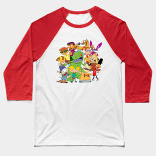 90's Cartoon Mash-Up Baseball T-Shirt
