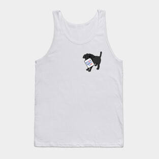 Small Dog with Biden Harris Sign Tank Top