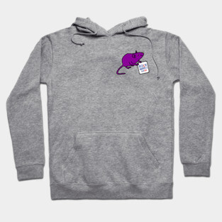 Small Rat with Biden Harris Sign Hoodie