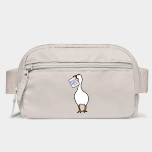 Small Goose with Stolen Biden Harris Sign Bag