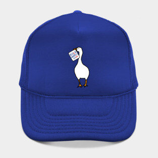 Small Goose with Stolen Biden Harris Sign Hat