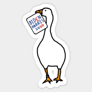 Small Goose with Stolen Biden Harris Sign Sticker