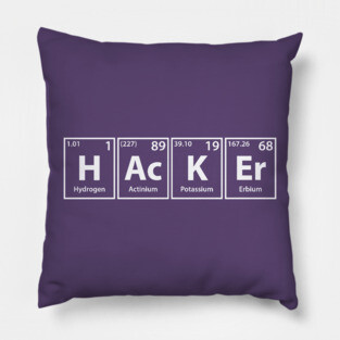 Hacker Elements Spelling Pillow