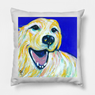 yellow lab Pillow