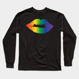LGBT Rainbow lips Long Sleeve T-Shirt