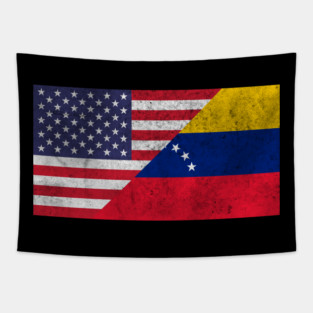 Venezuelan American Flag Tapestry