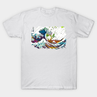 ✪ The Great Wave Off Kanagawa ✪ Abstract Ukiyo-e Historic Japanese Manga Art T-Shirt