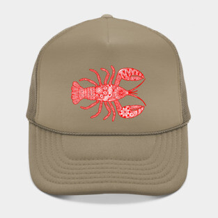 Lobster (red and white horizontal) Hat