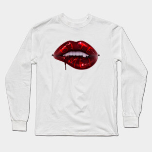 Bite Me Lips Long Sleeve T-Shirt