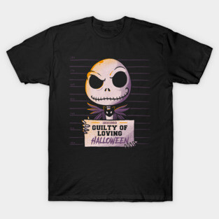 Guilty Jack Cute Skellington MugShot T-Shirt