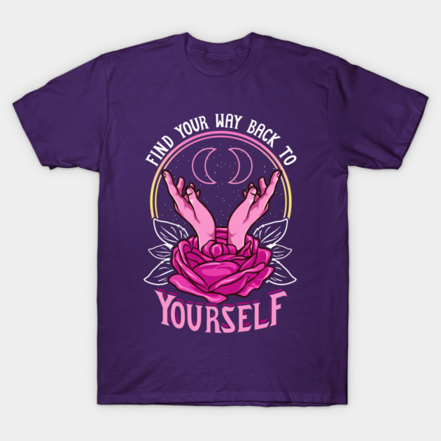 Self Love Motivational Quote Mystery Hands & Rose T-Shirt by creative
