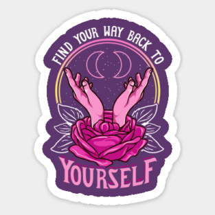 Self Love Motivational Quote Mystery Hands & Rose Magnet